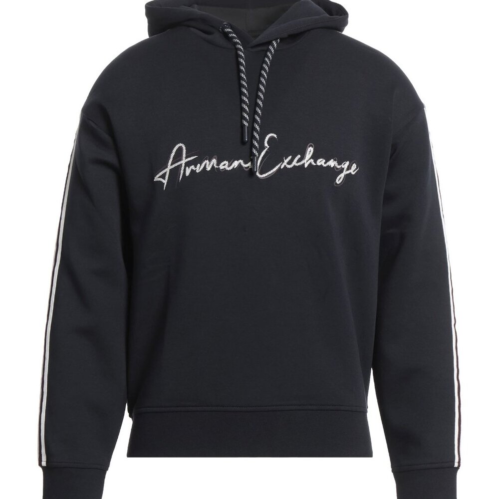 Armani Exchange Black Logo Hoodie - Sz L